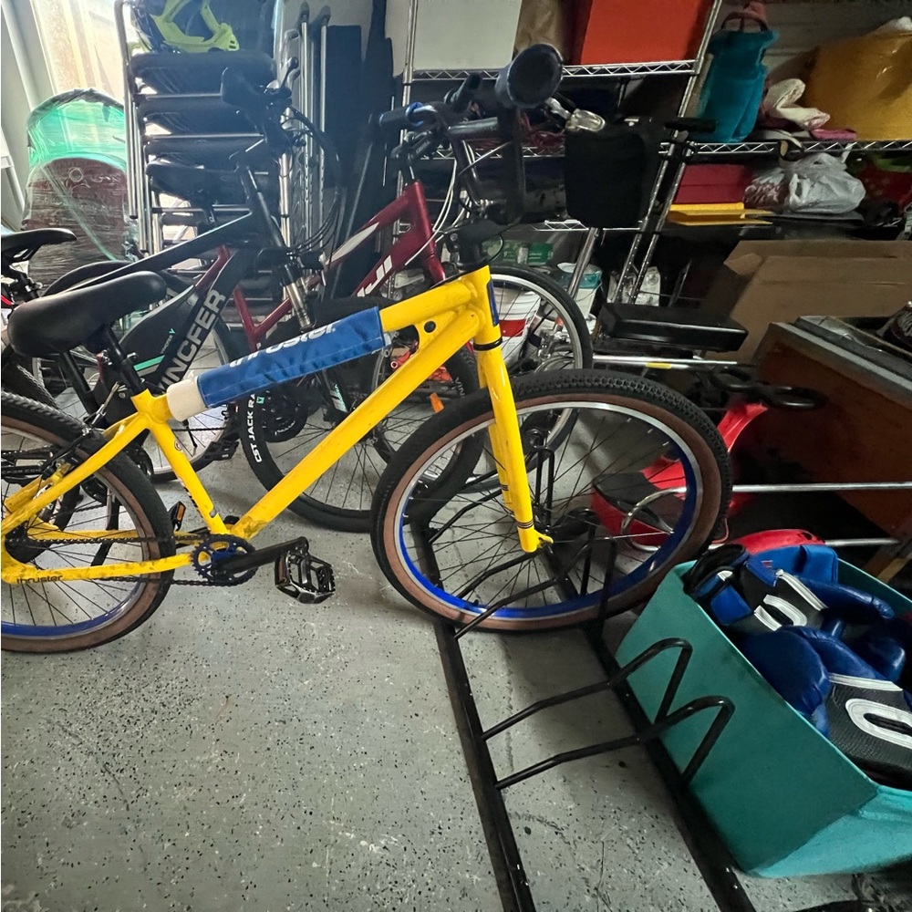A thruster 26 inch with back pegs and after market breaks